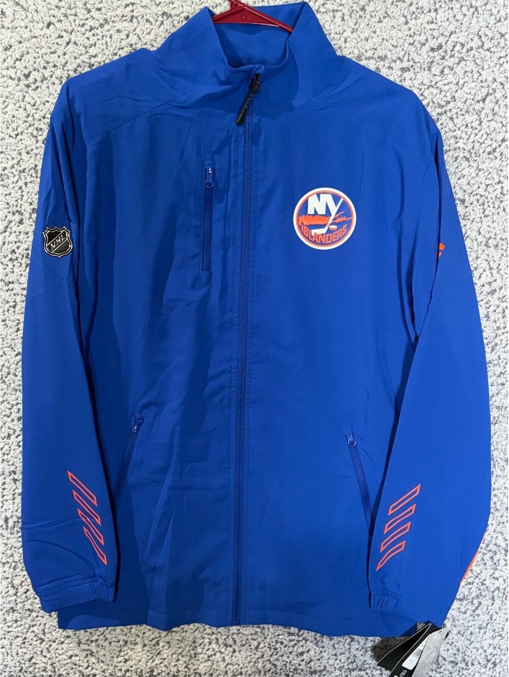 Fanatics NY Islanders Jacket Men Small Blue Orange Full Zip NHL NWT